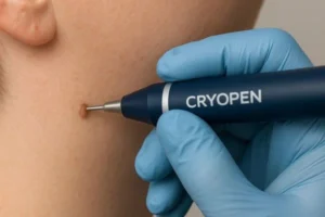 Person receiving skin tag removal Lyndhurst