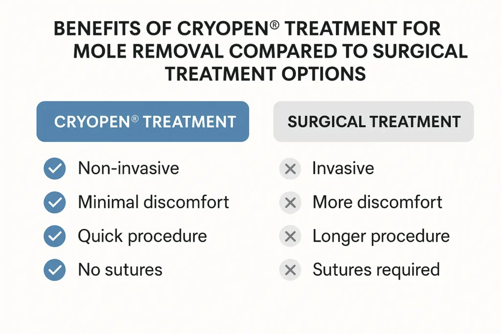 Benefits of facial mole removal Lyndhurst - call our team today to book a consultation