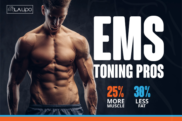 Image of man with sculpted stomach showing the fat loss and muscle gain of LA-EMS Body Sculpting Treatment Lyndhurst